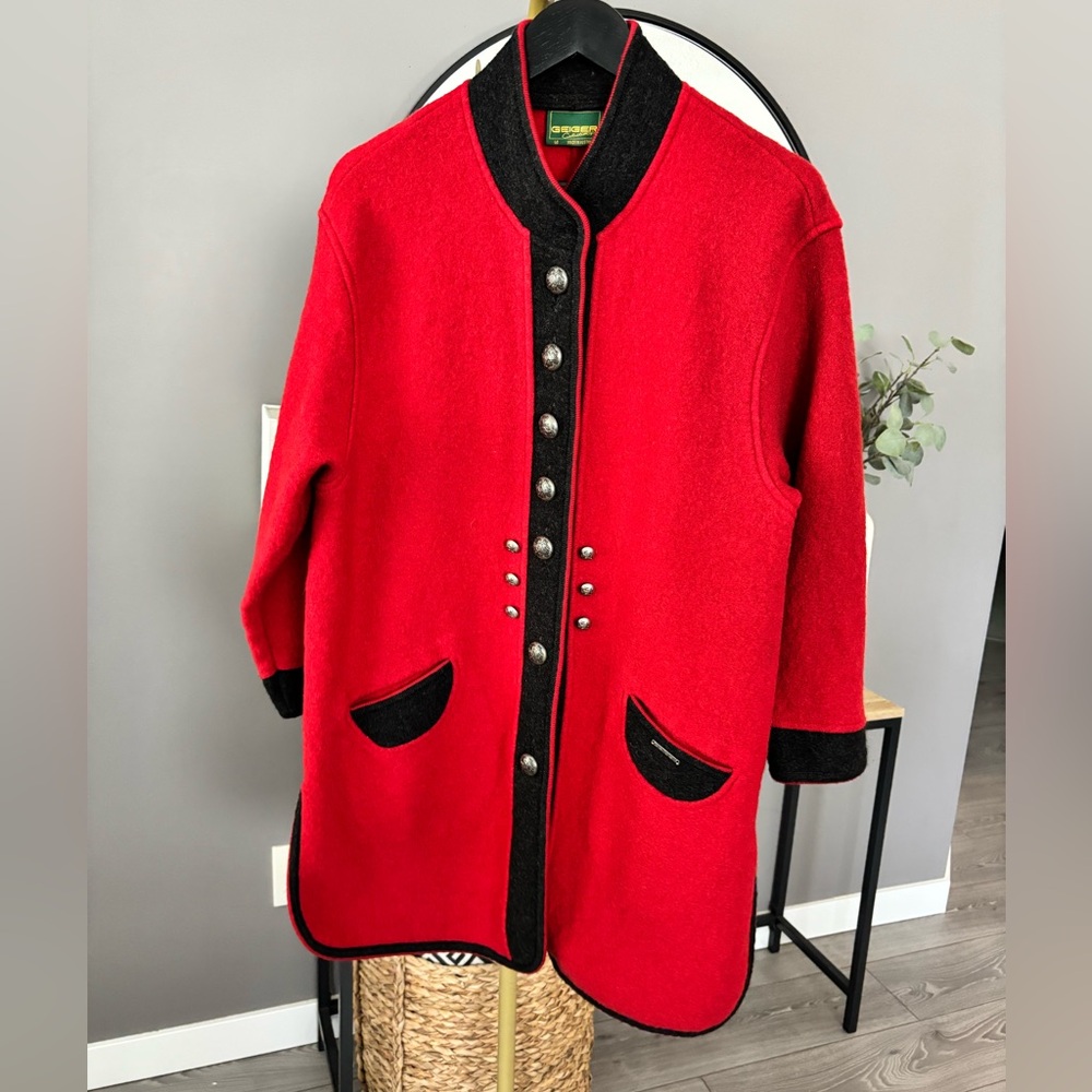 Geiger Military Style Wool Coat - Picture 2 of 10